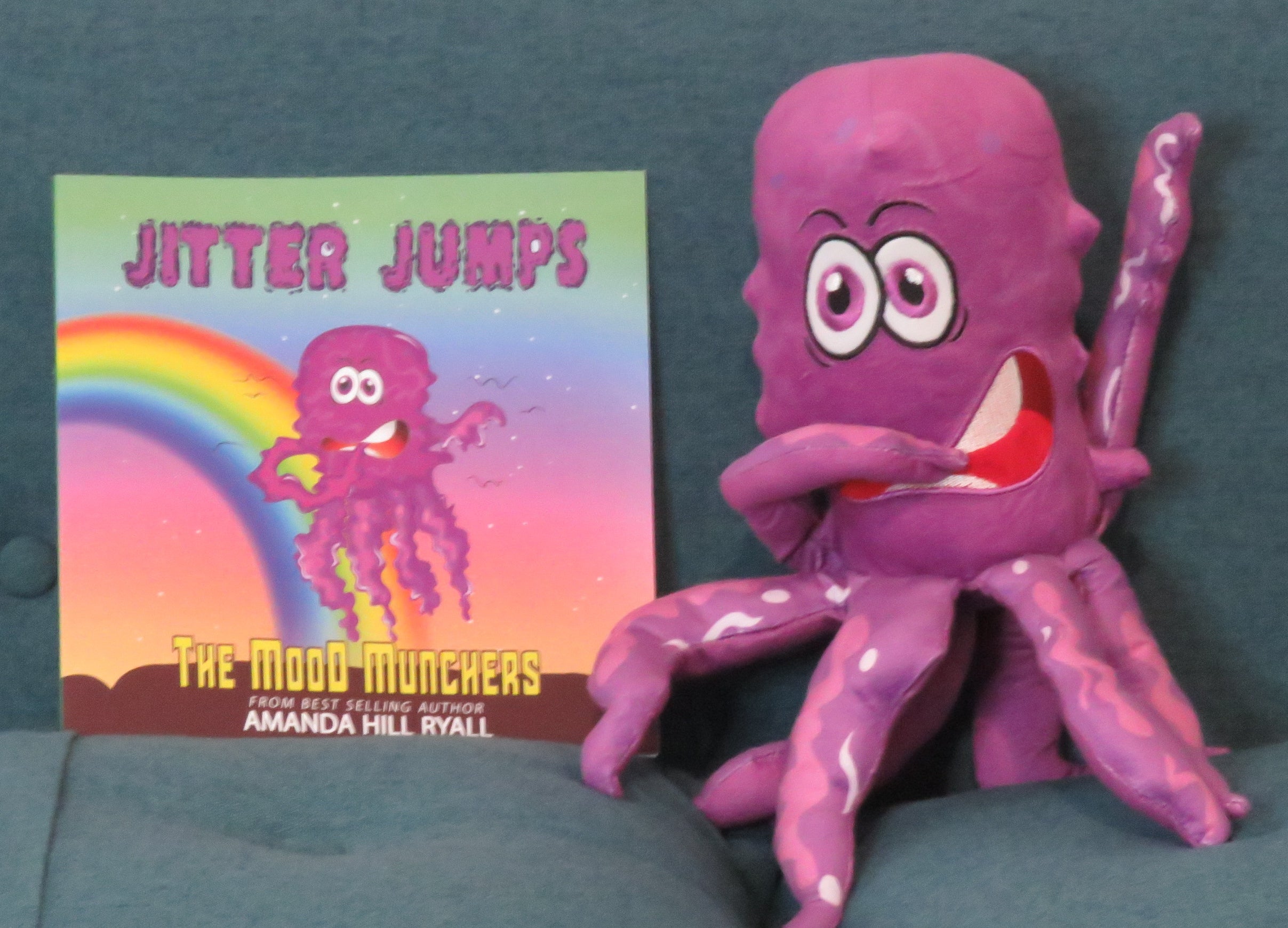 Jitter Toy & Jitter Jumps Book for Children